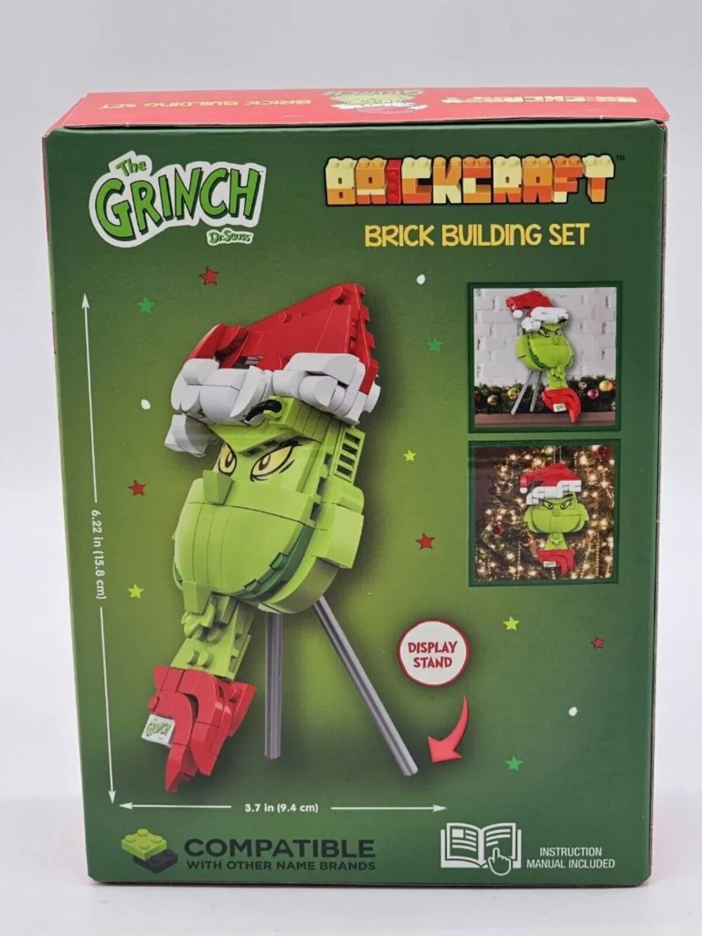 Brickcraft The Grinch Decoration Christmas Brick Building Set 141 Pc & Stand